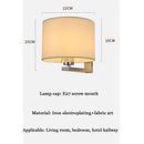 Axyaa Chinese Style Cloth Cover Wall Light for Bedroom Living Room Staircase