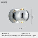 Axyaa Nordic Designer Aluminum Glass LED Wall Lamp, Modern Art for Living Room