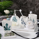 Axya Nordic Ceramic Bathroom Set: Soap Dispenser, Toothbrush Holder, Tumbler, Soap Dish