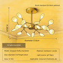 Axyaa Nordic Acrylic Chandelier with Glowworm Lighting for Living Room or Kitchen