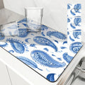 Axyaa Paisley Pattern Absorbent Dish Drying Mat with Rubber Backing