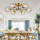 Axyaa Glass LED Chandelier - Modern Nordic Living Room Ceiling Lamp