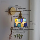 Axyaa Brass & Ceramic LED Wall Lamp - Vintage Style Stair & Bathroom Lighting