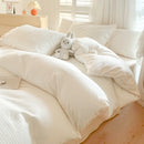 Axyaa Modern Minimalist Duvet Cover Bedding Sets, All Season Comfort, Solid Color