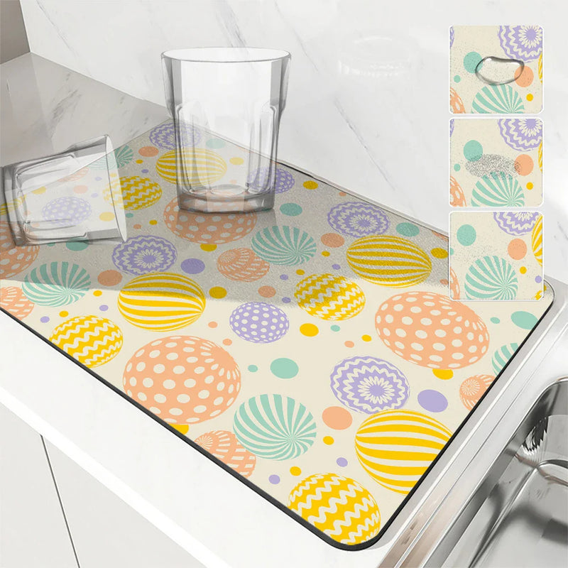 Axyaa Geometric Pop Star Absorbent Drying Mat