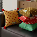 Axyaa Polka Dot Living Room Pillow Covers - Stylish Sofa & Office Decor - Headboard Backrest Pillow