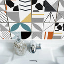 Axyaa Geometric Nordic Kitchen Bathroom Wall Stickers - Oil Proof Waterproof Backsplash Tiles
