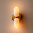 Axyaa French Cream Double Head Glass Wall Lamp – LED Indoor Home Decor