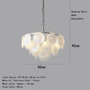 Axyaa Crystal Chandelier Pendant Lamp Luxe Nordic Glass Cream Style