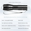 Axyaa Rechargeable Multi-Color LED Flashlight: Fishing, Camping, Hunting, Photography, Selfie
