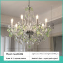 Axyaa French Crystal Chandelier: Luxurious Retro Style Living Room Dining Light