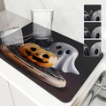 Halloween Pumpkin Head Ghost Absorbent Drying Mat by Axyaa