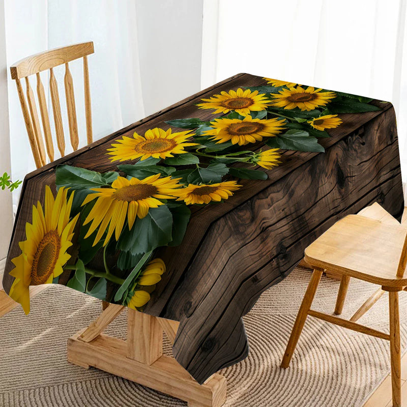 Axyaa Sunflower Plank Table Runner for Home Decor and Party Centerpieces