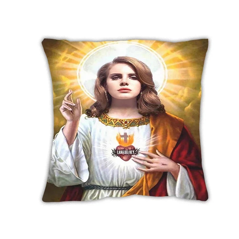 Axyaa Jesus Hip Hop Cushion Cover - Rapper Pillow Case for Home Decor