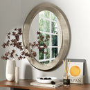 Axyaa Silver Glass Baroque Mirror for Modern Home Decor