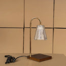 Axyaa Nordic LED Candle Table Lamp with Wood Base for Home Lighting