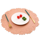 Axyaa Round Pink Placemats Set for Dining and Events