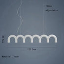 Axyaa LED U-shaped Chandelier for Modern Living Room, Bedroom, Kitchen, Bar, and Restaurant