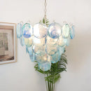 Axyaa Multicolour Murano Glass Disc Chandelier - French Atmosphere Pendant Light