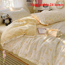 Axyaa French Lace Double Four-Piece Bedding Set with Wrinkled Yarn - 3-Piece Optional