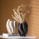 Ceramic Sea Style Vase Pampas Grass Dried Flower Waves Seahorse Starfish by Axyaa