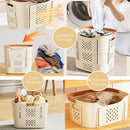 Axyaa Collapsible Laundry Basket with Side Containers - Space-Saving and Portable Storage