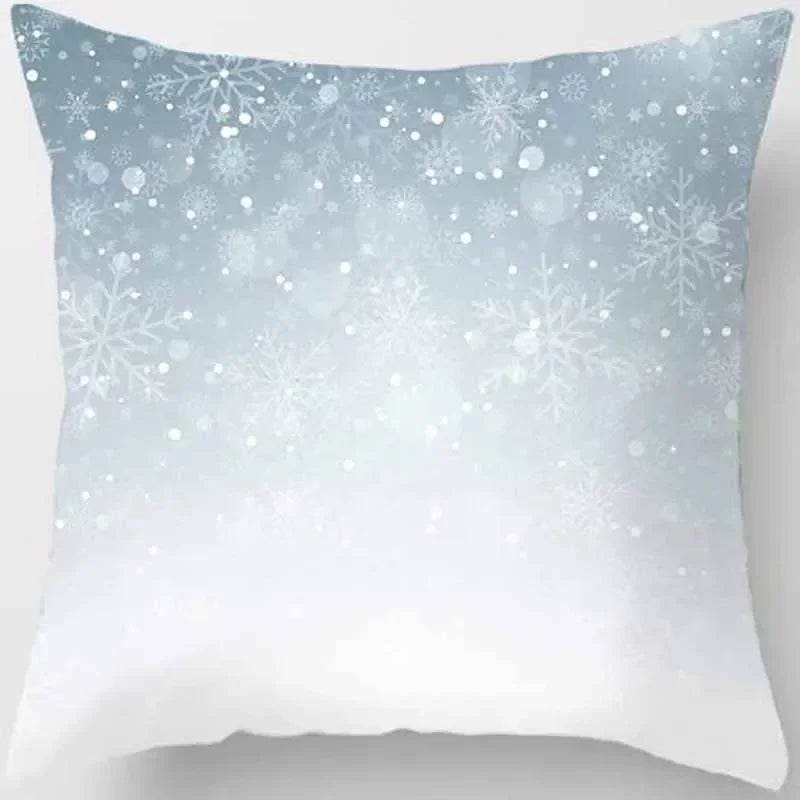 Christmas Elk Print Pillowcase 45x45cm for Sofa, Car, Bedroom, Living Room by Axyaa