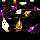 Axyaa Halloween Decorative Lights: Pumpkin Bat Ghost Indoor String Lights for Home Courtyard