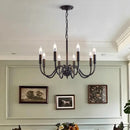 Axyaa Rustic Industrial Candle Chandelier Pendant Light for Living Room Dining Bar