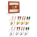 Axyaa Stainless Steel Christmas Fork and Spoon Set - 4 Pcs