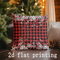 Axyaa Christmas Plaid & Snowman Pillow Cover for Sofa, Bedroom, Car - Rectangular Cushion
