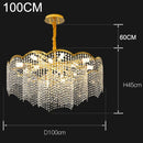 Axyaa Gold Crystal Chandelier for High Ceiling Villa Décor