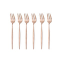 Axyaa Stainless Steel Mini Fork Set for Desserts and Salads