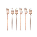 Axyaa Stainless Steel Mini Fork Set for Desserts and Salads