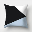 Axyaa Geometric Polyester Cushion Cover 45x45cm, Blue Gray Home Decor Pillowcase