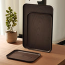 Axyaa Wood Grain Stackable Storage Tray for Food and Dessert Organization