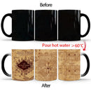 Axyaa Marauder Map Color Changing Cup Mug - Magic Heat Sensitive Tea Coffee Gift