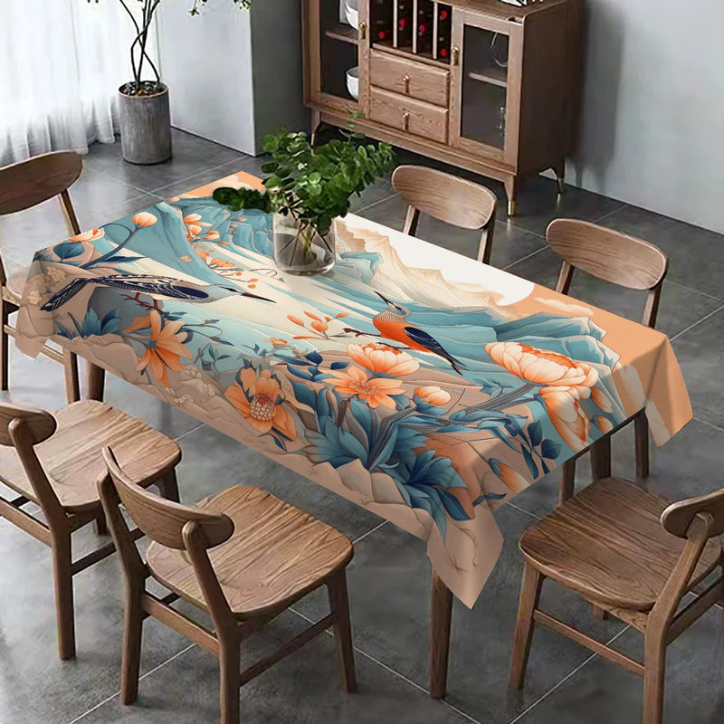 Axyaa Waterproof Rectangular Tablecloth for Home Decor, Kitchen, Living Room, Wedding Party