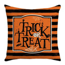 Axyaa Halloween Linen Pillowcase Set, Ghost & Witch Print Throw Pillow Cover