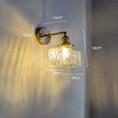 Axyaa Glass LED Mirror Light Copper Modern Wall Sconce for Indoor Lighting
