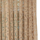 Axyaa Luxury Floral Jacquard Tulle Eyelet Curtains - European Style for Living Room
