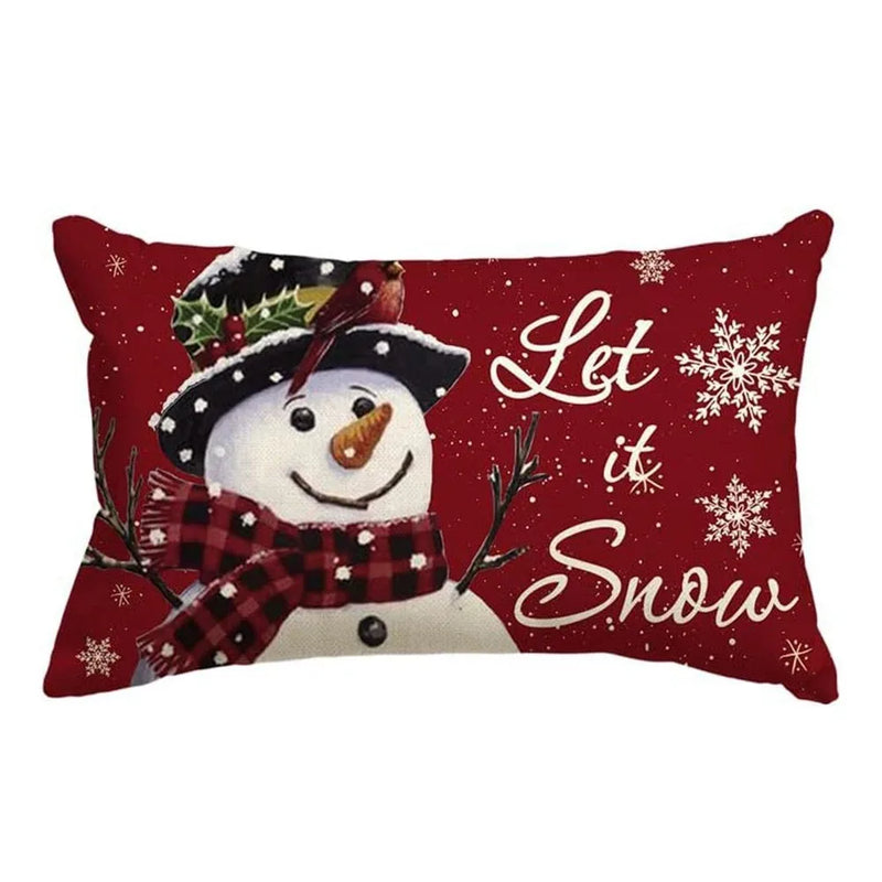 Christmas Snowman Tree Pillowcase - Axyaa Home Decoration Gift Suite