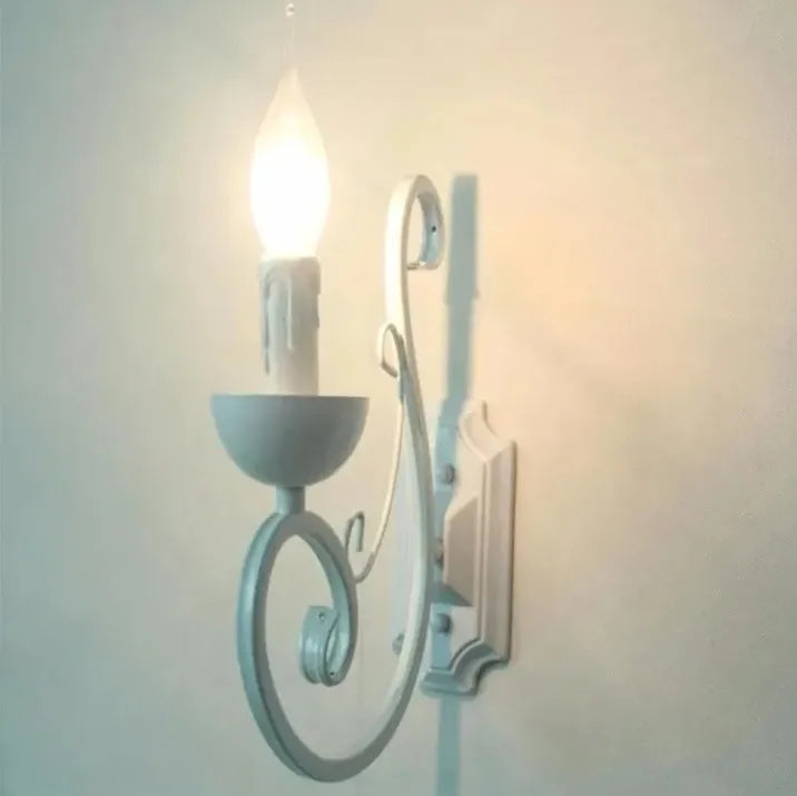 Axyaa 6-Light White Farmhouse Chandelier - Modern French Country Candle Chandelier