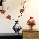 Ceramic Vase Artificial Flowers Pot Abstract Artwork Floral Vases Axyaa