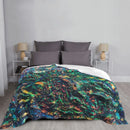 Axyaa Iridescent Fluffy Travel Blanket: Large, Thin & Cozy Thermals