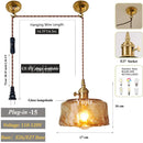 Axyaa Adjustable Glass Pendant Light with E27 Base for Living Room Bedroom Kitchen