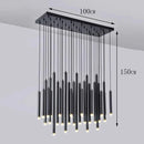 Axyaa Crystal Stair Chandelier - Modern LED Ceiling Light for Living Room