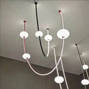 Axyaa Nordic Minimalist Curved Chandelier for Living Room, Restaurant, Bar Counter