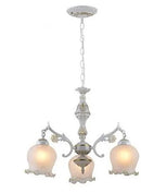 Axyaa European Chandelier with White Glass Shade for Dining Room