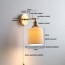 Axyaa Ceramic LED Wall Lamp Kids Bedroom Gold Brass Arm Rotate Stair Light